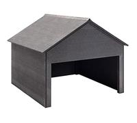 vidaXL Garage pour Tondeuse à Gazon Abri de Tondeuse Housse pour Tondeuse à Gazon Protection Contre la Chaleur Gris 80x80x70 cm WPC