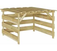 vidaXL Garage de tondeuse à gazon robotisée en bois de pin imprégné