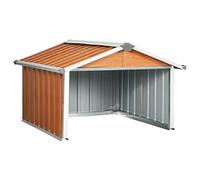 vidaXL Garage Tondeuse à Gazon 92 x 97 x 63 cm Acier galvanisé Marron