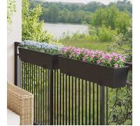 vidaXL Garde-Corps 2 pcs 80 x 17 x 17 cm Métал 42026968