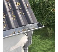 vidaXL Garde-feuilles de Gouttière 2 pcs Argent 160 mm
