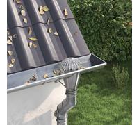 vidaXL Garde-feuilles de Gouttière 2 pcs Argent 200 mm