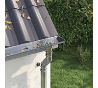 vidaXL Garde-feuilles de Gouttière 2 pcs Argent 50 mm Acier inoxydable