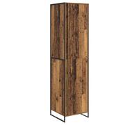vidaXL Garde-robe 2 pcs Bois Ancien 50 x 50 x 200 cm Bois d'ingénierie, Ensemble de meubles de chambre, design carré, matériaux durables pour confort et style, parfait pour intérieurs modernes et clas