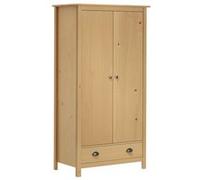 vidaXL Garde-robe à 2 portes Hill 89x50x170 cm Bois de pin solide288947 Brun G