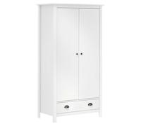 Vidaxl Garde-Robe À 2 Portes Hill Blanc 89x50x170cm Bois De Pin Solide Blanc