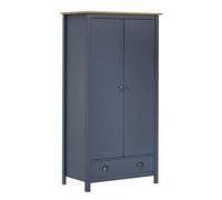 vidaXL Garde-robe à 2 portes Hill Range Gris 89x50x170 cm Pin solide