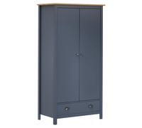 Vidaxl Garde-Robe À 2 Portes Hill Range Gris 89x50x170 Cm Pin Solide Gris
