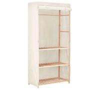 vidaXL Garde-robe 3 niveaux 79 x 40 x 170 cm Armoire de rangement Blanc