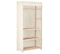 vidaXL Garde-robe 3 niveaux 79 x 40 x 170 cm Armoire de rangement Blanc