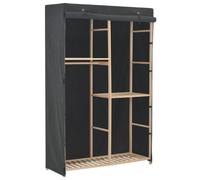 vidaXL Garde-robe à 3 niveaux Gris 110 x 40 x 170 cm Tissu