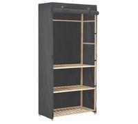 vidaXL Garde-robe à 3 niveaux Gris 79 x 40 x 170 cm Tissu