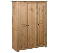 Vidaxl Garde-Robe À 3 Portes 118x50x171,5 Cm Pin Assortiment Panama Marron