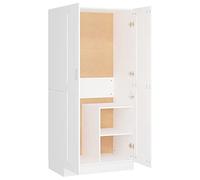 vidaXL Garde-Robe, Armoire à Vêtements avec Compartiment, Meuble de Rangement, Organisateur de Maison Intérieur, Blanc Bois d’Ingénierie