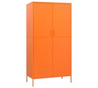 vidaXL Garde-Robe Armoire à Vêtements Organisateur Armoire de Rangement Chambre à Coucher Maison Intérieur Orange 90x50x180 cm Acier