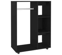 vidaXL Garde-Robe, Armoire à Vêtements, Organisateure de Vêtements, Penderie de Chambre à Coucher Maison Intérieur, Noir Bois d'Ingénierie