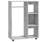 vidaXL Garde-Robe, Armoire à Vêtements, Organisateure de Vêtements, Penderie de Chambre à Coucher Maison Intérieur, Gris Béton Bois d'Ingénierie