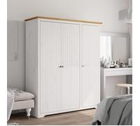 vidaXL Garde-robe, Armoire à Vêtements, Placard de Vêtements, Meuble de Rangement, Organisateur de Chambre, Blanc Marron 355063