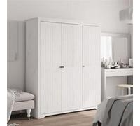 vidaXL Garde-robe, Armoire à Vêtements, Placard de Vêtements, Meuble de Rangement, Organisateur de Chambre, Blanc Bois 355062
