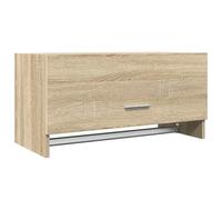 vidaXL Garde-Robe, Armoire à Vêtements, Porte-vêtements, Organisateure de Salle de Bain Buanderie Intérieur, Chêne Sonoma Bois d'Ingénierie