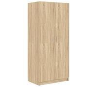 vidaXL Garde-Robe, Armoire de Rangement, Étagère à Vêtements, Meuble de Chambre à Coucher, Organisateur de Maison Intérieur, Chêne Sonoma Bois d’Ingénierie