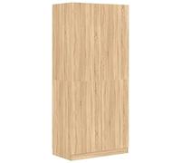 vidaXL Garde-Robe, Armoire de Rangement, Étagère à Vêtements, Meuble de Chambre à Coucher, Organisateur de Maison Intérieur, Chêne Sonoma Bois d’Ingénierie
