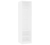 Armoire Avec Design Anti-Chute & Étagères Réglables Blanche 50x50x200 Cm Bois Ingénieré Blanc