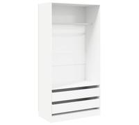 vidaXL Garde-robe 800603 – Bois d'ingénierie 100×50×200 cm – Blanc