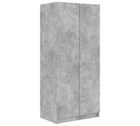 vidaXL Garde-Robe, Armoire de Rangement, Organisateur de Chambre à Coucher, Meuble de Rangement Maison Intérieur, Gris Béton Bois d’Ingénierie
