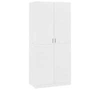 vidaXL Garde-Robe, Armoire de Rangement, Organisateur de Chambre à Coucher, Meuble de Rangement Maison Intérieur, Blanc Bois d’Ingénierie