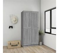 vidaXL Garde-robe Sonoma – 82,5x51,5x180 cm Bois d'ingénierie Gris