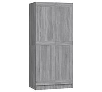vidaXL Garde-Robe, Armoire de Rangement, Penderie avec Compartiment Salon Vestiaire Chambre à Coucher, Moderne, Sonoma Gris Bois d'Ingénierie