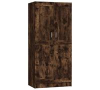 vidaXL Garde-Robe, Armoire de Rangement, Penderie avec Compartiment Salon Vestiaire Chambre à Coucher, Moderne, Chêne Fumé Bois d'Ingénierie