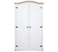 Vidaxl Garde-Robe Avec 2 Portes Gamme Corona Pin Mexicain Blanc Blanc