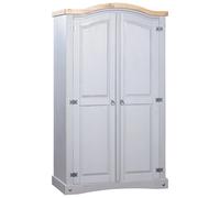 Vidaxl Garde-Robe Avec 2 Portes Gamme Corona Pin Mexicain Gris Gris