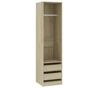 Garde-Robe Avec Tiroirs Chêne Sonoma 50x50x200 Cm Aggloméré - Vidaxl Marron