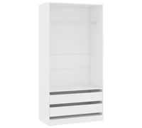 vidaXL Garde-robe Blanc 100x50x200 cm Bois d'ingénierie