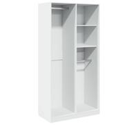 vidaXL Garde-robe Blanc 100x50x200 cm Bois d'ingénierie, armoire de rangement, organisateur de garde-robe, armoire, placard,