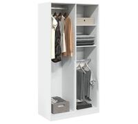 vidaXL Garde-robe Blanc 100x50x200 cm Bois d'ingénierie, armoire de rangement, organisateur de garde-robe, armoire, placard,