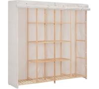 vidaXL Garde-robe Blanc 173x40x170 cm Tissu