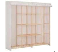 vidaXL Garde-robe en tissu 173 x 40 x 170 cm Blanc