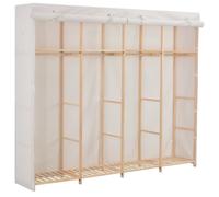 Garde-robe Penderie Armoire de Rangement Etagère à Vêtements Meuble de Rangement Organisateur Chambre à Coucher 200x40x170 cm Tissu