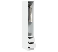 vidaXL Garde-robe Armoire de rangement Blanc 30x50x200 cm Bois d'ingénierie