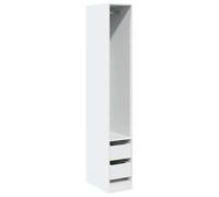vidaXL Garde-robe Armoire de rangement Blanc 30x50x200 cm Bois d'ingénierie
