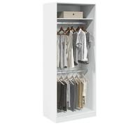 vidaXL Garde-robe blanc 80x50x200 cm bois d'ingénierie, armoire de rangement, organisateur de garde-robe, armoire, placard, 3307792