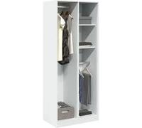 Vidaxl Garde-Robe Blanc 80x50x200 Cm Bois D'ingénierie Blanc