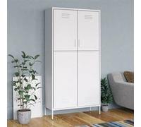vidaXL Garde-robe Blanc 90x50x180 cm Acier336251 Blanc G