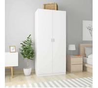 Vidaxl Garde-Robe Blanc 90x52x200 Cm Bois D'ingénierie Blanc