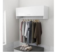 Vidaxl Garde-Robe Blanc Brillant 100x32,5x35 Cm Bois D'ingénierie Blanc