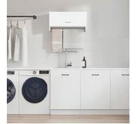 vidaXL Garde-robe blanc brillant aggloméré 70 x 32,5 x 35 cm